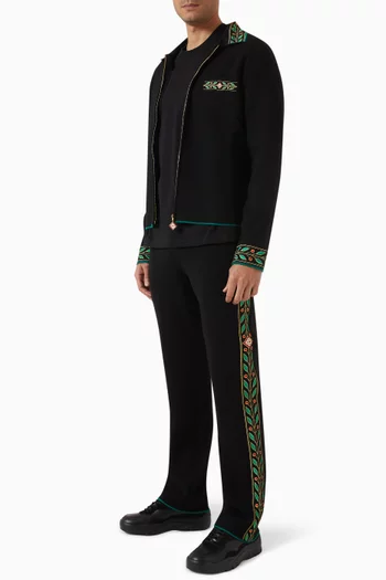 Embroidered Laurel Pants in Merino Wool