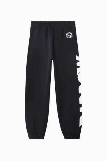 Graphic Print Sweatpants in Cotton
