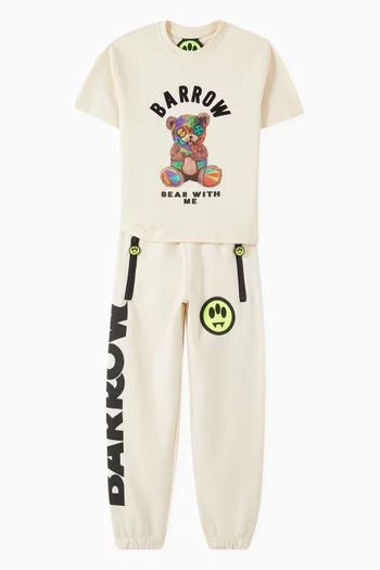 Graphic-print Sweatpants in Cotton
