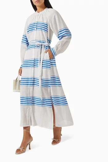 Makeda Midi Dress in Cotton