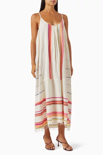 Nia Slip Midi Dress in Cotton