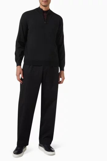 سترة ابينجي بسحّاب قصير صوف