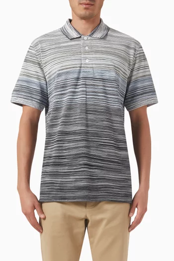 Slub Polo Shirt in Cotton-piqué