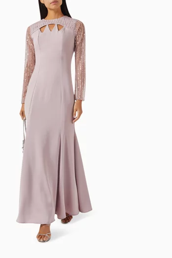 Sequin-embellished Maxi Dress