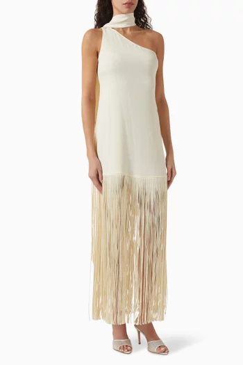 Atlanta Fringed Dress in Crepe