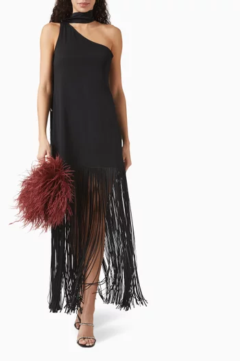Atlanta Fringed Dress in Crepe