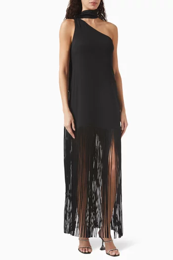 Atlanta Fringed Dress in Crepe