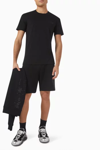 Logo Outline T-shirt in Organic Cotton-jersey