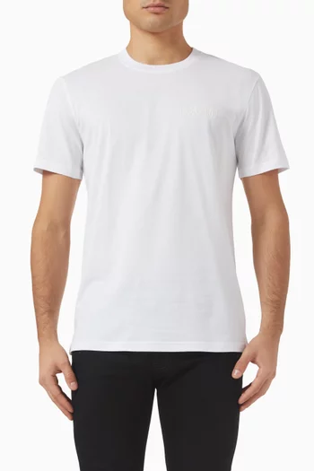 Logo Outline T-shirt in Organic Cotton-jersey