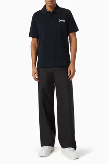 Word-press Polo Shirt in Cotton