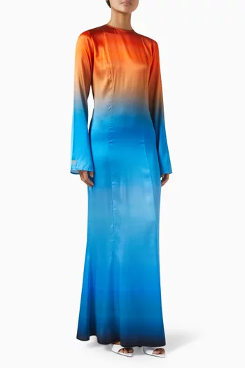 Phoenix Desert Maxi Dress in Organic Silk