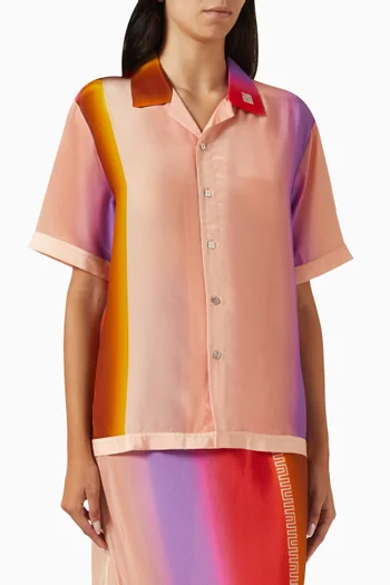 Mirage Short-sleeve Shirt in Silk Chiffon