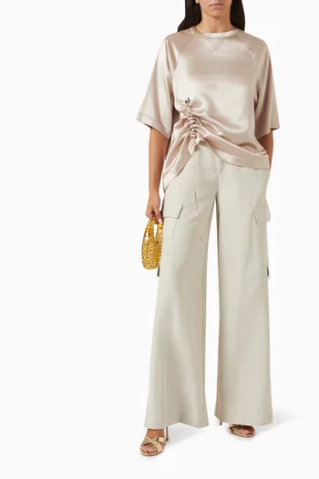 Sophia Ruched Top in Acetate