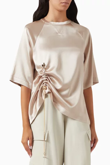 Sophia Ruched Top in Acetate
