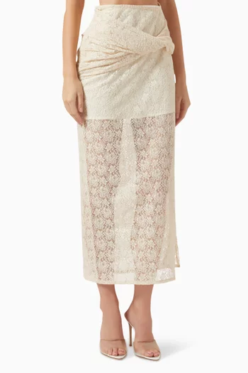 Margot Maxi Skirt in Lace