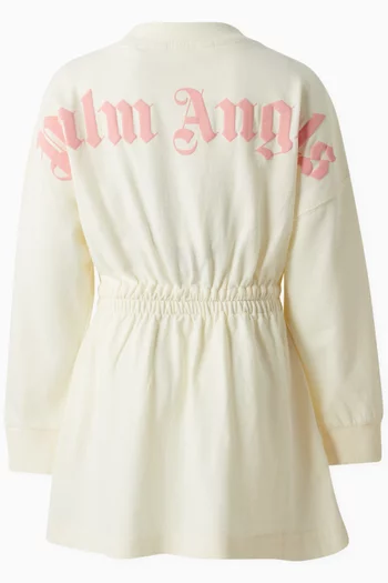 Flared Sweatshirt Dress in Cotton