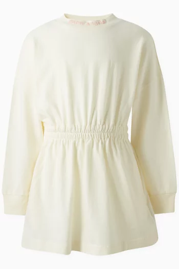Flared Sweatshirt Dress in Cotton