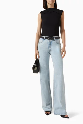 Lucia Draped Top in Stretch Viscose