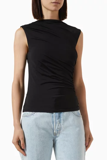 Lucia Draped Top in Stretch Viscose