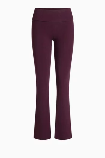 Cotton Jersey Foldover Pants