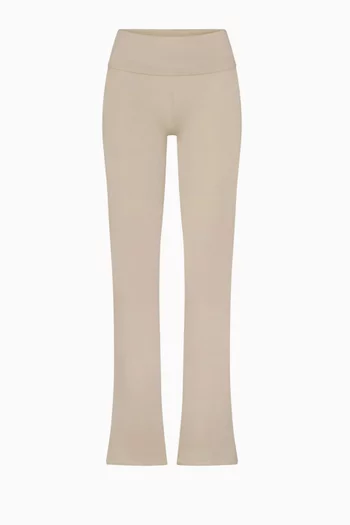 Cotton Jersey Foldover Pants