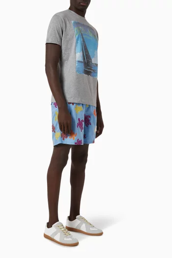 Sailboat-print T-shirt in Cotton