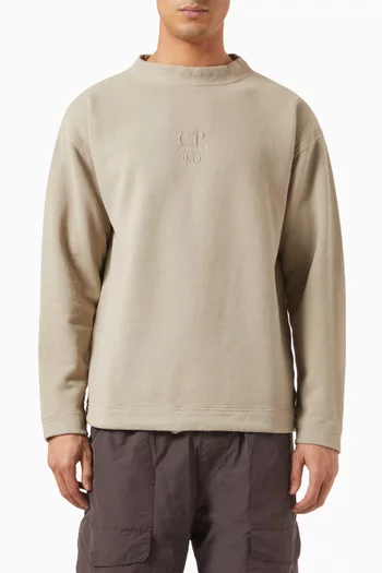 Logo-embroidered Sweatshirt in Cotton-fleece