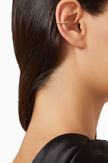 Pavé Triangle Single Ear Cuff in 18kt Rose Gold