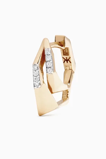 Celebration Single Left Hoop Earring in 18kt Gold