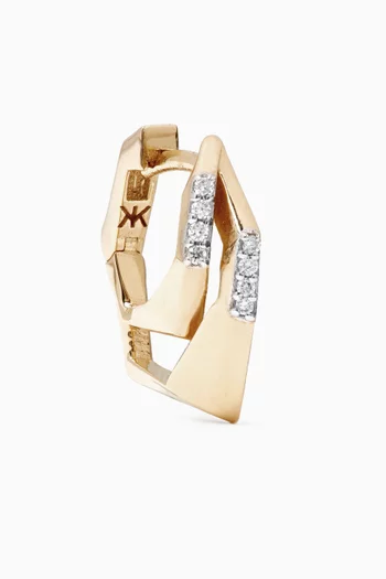 Celebration Single Right Hoop Earring in 18kt Gold
