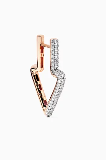Mini Wander Single Diamond Earring in 14kt Rose Gold