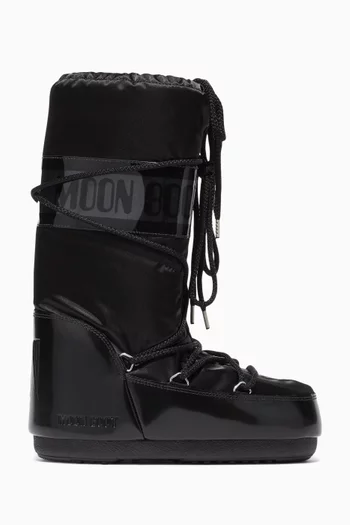 Icon Glance Boots in Satin