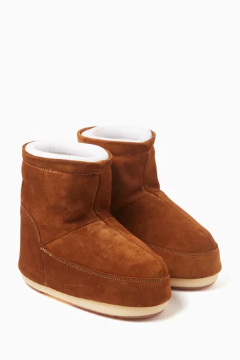 Icon Low No Lace Boots in Suede