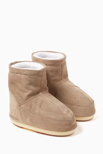 Icon Low No Lace Boots in Suede