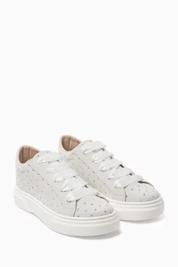 Crystal-embellished Sneakers in Suede