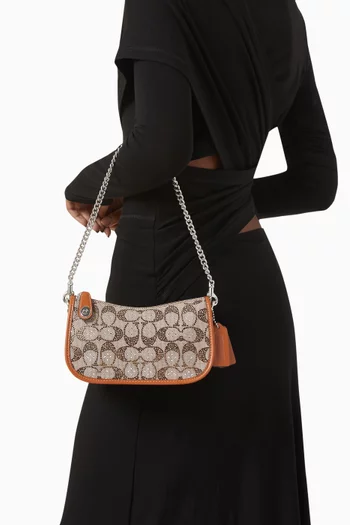 Swinger 20 Crystal Bag in Signature Jacquard