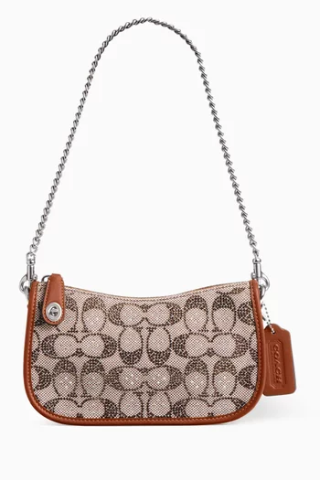 Swinger 20 Crystal Bag in Signature Jacquard