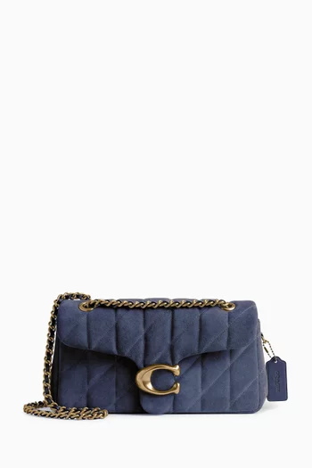 Tabby 26 Quilted Shoulder Bag in Suede