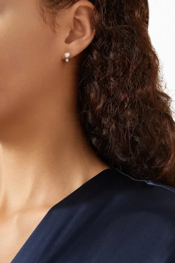 أقراط ماتريكس معدن مطلي بالروديوم