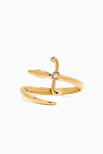 Swords Of Love Diamond Ring in 18kt Gold