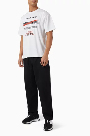 Text-print T-shirt in Cotton