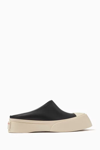 Mary Jane Mules in Leather