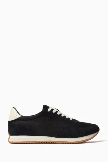 Low-top Sneakers in Suede & Mesh