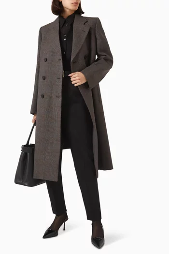 Double-breasted Hybrid Coat in Wool