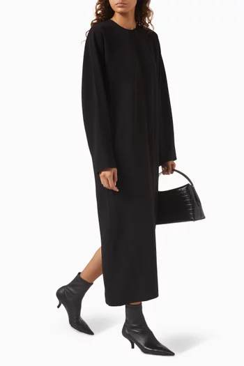 Crew Neck Midi Dress in Cady