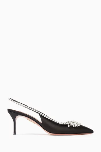 Crystal Crush 65 Pumps in Satin