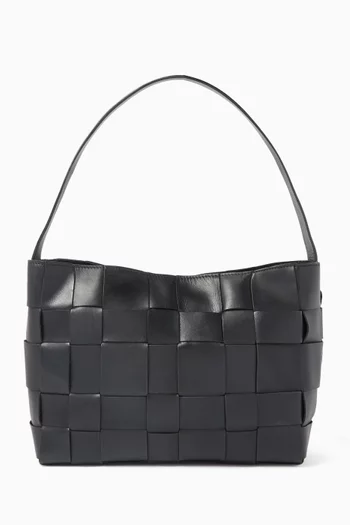 Mini Tote Bag in Woven Leather