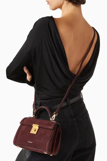Paris Top-handle Bag in Suede and Leather