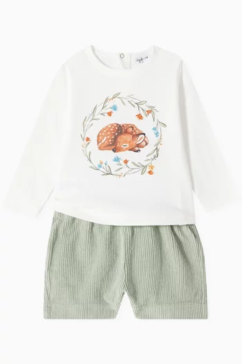 Printed T-shirt in Cotton Jersey
