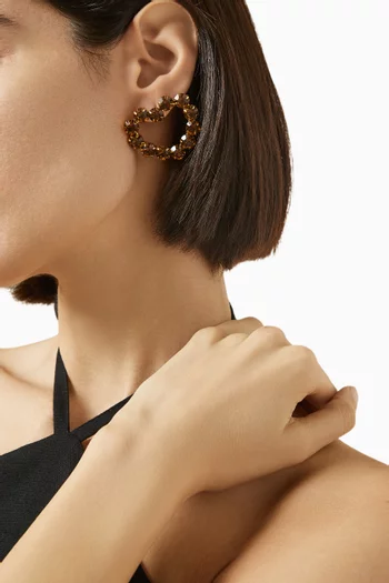 Nuances Heart Earrings in 18kt Gold-plated Brass